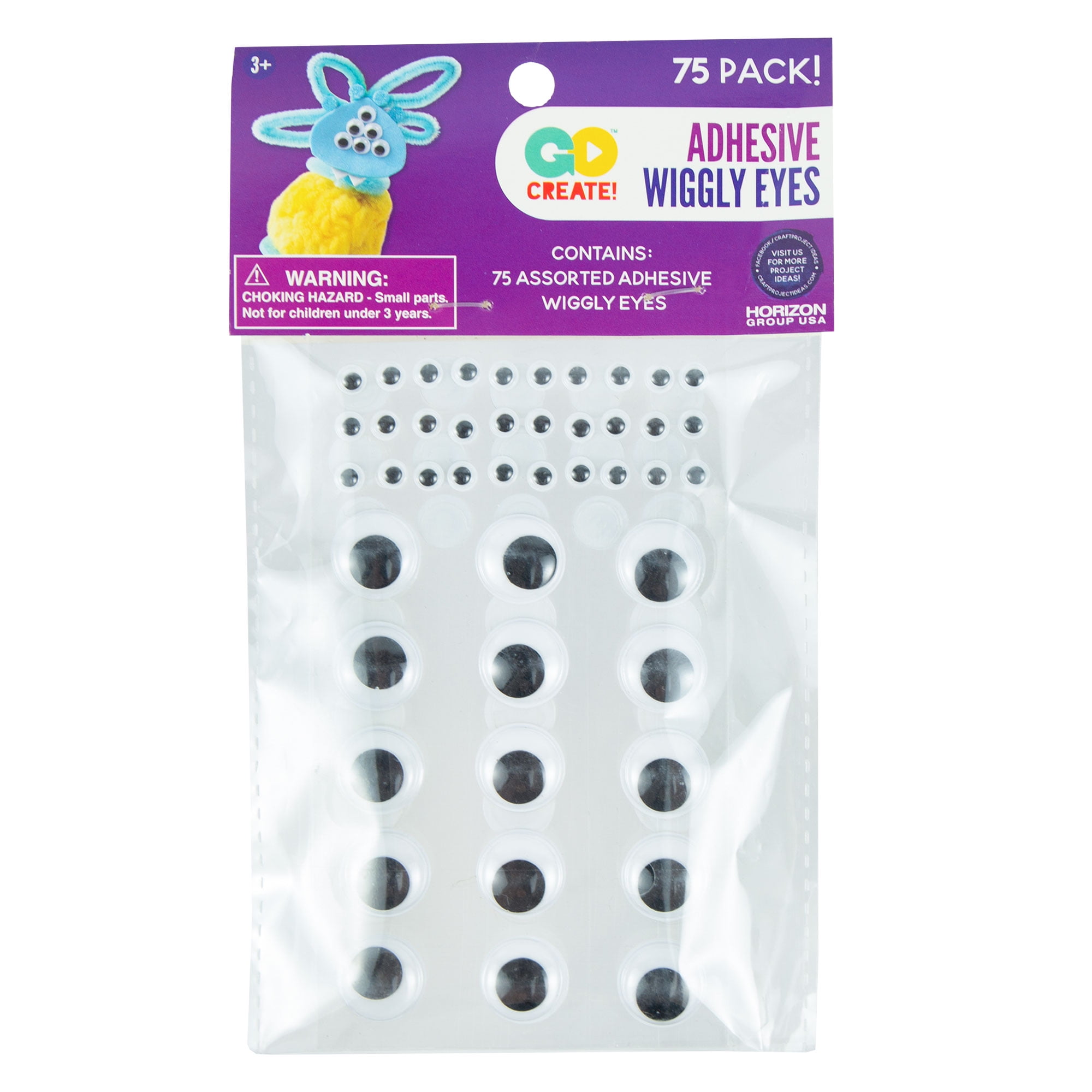 1 sample pair 20mm googley googly wibbly wiggly wobbly craft eyes self adhesive 