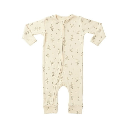 

Haite Infant Romper Long Sleeve Jumpsuit Onesies Bodysuit Home Playsuit Travel Crew Neck Beige 66