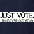 thumbnail image 3 of CafePress - Justvotebanner2.Jpg Long Sleeve T Shirt - Mens Hooded Shirt, 3 of 3
