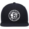 thumbnail image 2 of Men's Mitchell & Ness Black Brooklyn Nets Ground 2.0 Snapback Hat, 2 of 5