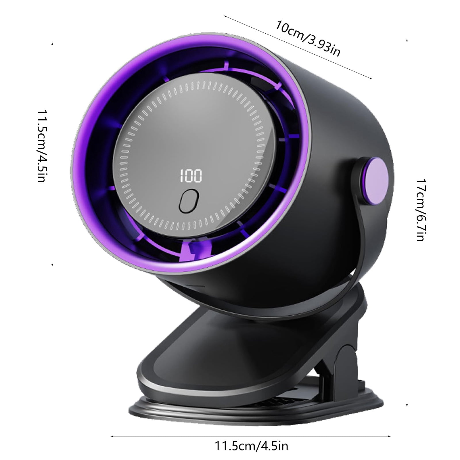 guanglv Powerful Portable Clip-on Fan, USB Powered Mini Personal Desk Clip Fan for Car Home Office