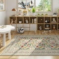 thumbnail image 3 of SwiftPulse Area Rugs 8x10 for Living Room Clearance Washable Vintage Floral Rug Non Slip Low Pile Large Rug for Bedroom, Farmhouse, Dining Room, Kids Playroom, Beige, 3 of 15