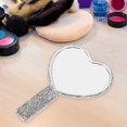 thumbnail image 4 of Miangastore Heart Shaped Mirror Rhinestone Purse Mirror Compact Travel Mirror Handheld Mirror With Handle, 4 of 9