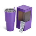 thumbnail image 2 of Makerflo 30 oz Purple Powder Coated Tumbler - Pack of 25, Ideal for DIY Crafts- Laser Engraving, And Handle Sold Separately, 2 of 12