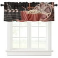 thumbnail image 3 of Movie Projector Popcorn Retro Style Curtains in the Kids Bedroom Living Room Hall Window Treatments Kitchen Decoration Drapes, 3 of 7