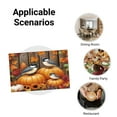 thumbnail image 5 of JOOCAR Autumn Birds and Pumpkins Linen Table Mats Set of 4 for Home Kitchen Table Decor 12x18 inch, 5 of 5