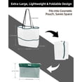 thumbnail image 4 of Bolsa de Playa Tote ToKismet Malla Plegable 2 en 1 para Mujeres Blanca, 4 of 6