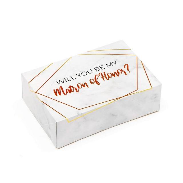 Pop Fizz Designs Caja De Propuesta De Matrona De Honor | 1 Paquete | Caja De La Matrona De Honor | Regalo De Propuesta De Matrona De Honor