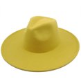 thumbnail image 2 of Sombrero de copa de jazz de lana para otoño e invierno, sombrero de fieltro informal de moda para mujer, sombrero de jazz para hombre, 2 of 6