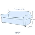 thumbnail image 3 of 2024 Solid Print Polyester Loveseat Slipcover  Chocolate, 3 of 6