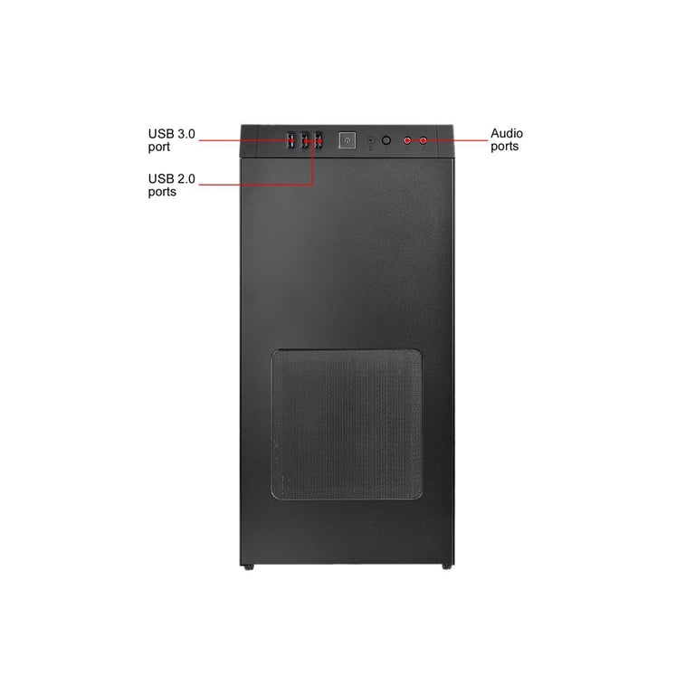 Thermaltake Versa H17 Black SPCC Micro ATX Gaming Computer Case CA