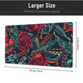 thumbnail image 4 of XMXT Non-Slip Gaming Mouse Pad, Swallow Rose Illustration Mousepad Computer Keyboard Mats Desk Pads Office Decor Accessories, 15.8"x29.5", 4 of 8
