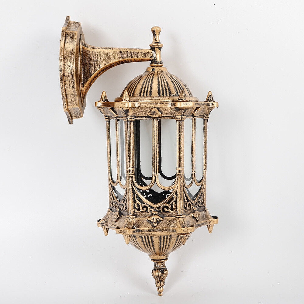 Wall Mount Retro Copper Color Outdoor Wall Light for Front Doors, Sheds, Hallways, Terraces, Aisles, Garages Outdoor Wall Lamp