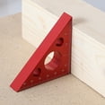 thumbnail image 3 of Yokua Right Angled Ruler 45/90 Degree Small Aluminum Triangle Ruler Carpentry Square, 3 of 14