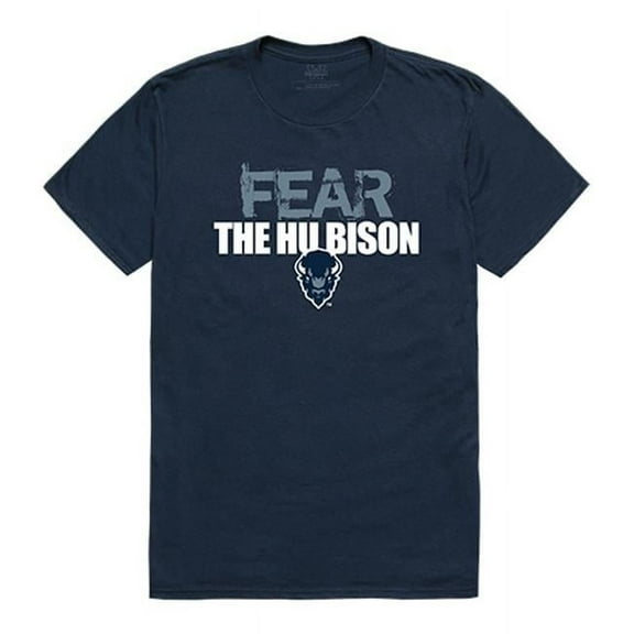 W Republic Apparel 518-171-BGT-04 Howard University Fear Tee for Men, Navy - Extra Large
