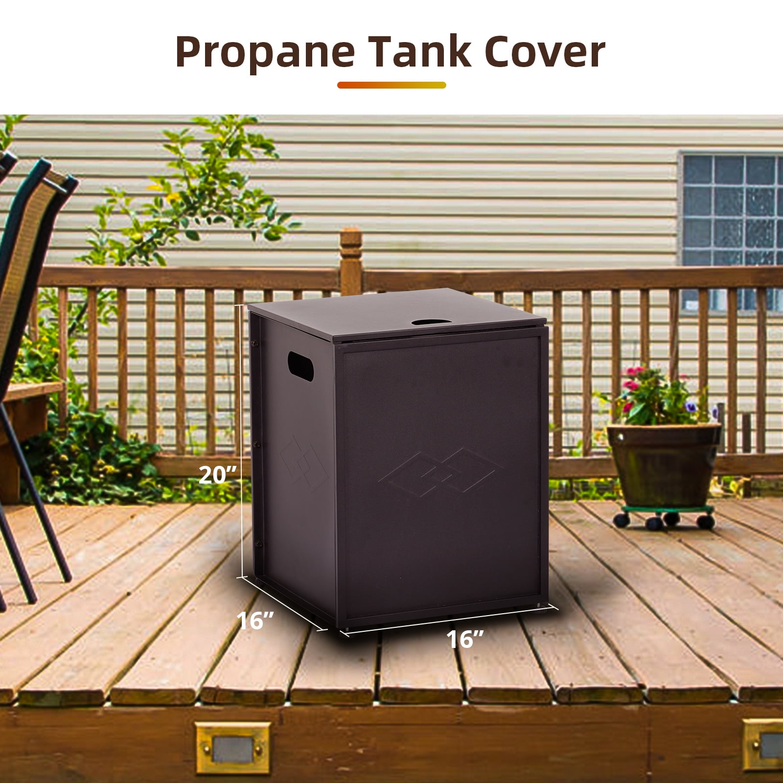 Ashion Propane Tank Cover Table for Gas Fire Pits, Gas Tank Holder Storage Side Table for 20 Pound Propane Tank
