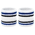 thumbnail image 2 of COUVER Cotton Terry Event Wristbands White Blue Black Lines One Size 2 Pairs, 2 of 8
