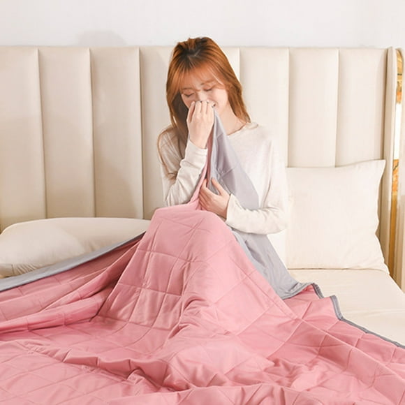 Avtoify Mugwort Ice Spring Cool Feeling Silk Summer Quilt Summer Cool Quilt Ventilation Quilt Pink