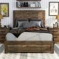 thumbnail image 5 of Furniture of America Kodo Rustic Wood Full Panel Bed in Walnut, 5 of 6