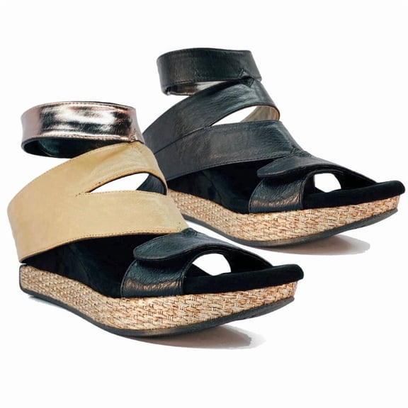 Olivia 2 - Taupe flips to Black - 4 Way Sandal