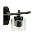 thumbnail image 4 of Adley Collection Six-Light New Traditional Matte Black Clear Glass Bath Vanity Light, 4 of 12
