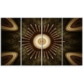 thumbnail image 2 of White Brown Rounded Fractal Flower - Floral Canvas Art Print, 2 of 3