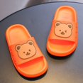 thumbnail image 4 of LNMQLPDBS Toddler Sandals Boys Children Cartoon Home Slippers Flat Anti Slip Soft Soles Indoor and Outdoor Bathroom Slipper Sandals for Boys and Girls Swim Shoes for Kids Orange 4.5-5 Years, 4 of 5