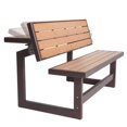 thumbnail image 2 of Lifetime Banc Extérieur Ou Intérieur Convertible pour Table de Pique-Nique, Moka Brun, 2 of 6