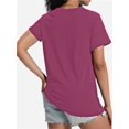 thumbnail image 2 of Womens T Shirts V-Neck Short Sleeve Summer Tops Casual Basic Tees Trendy, 2 of 5