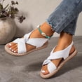 thumbnail image 3 of WAYUTE Sandals for Women Slip On Beach Soft Sole Sandals Lightweight Flat Open Toe Elastic Strap Walking Shoes Trendy Casual Outdoor, 3 of 6