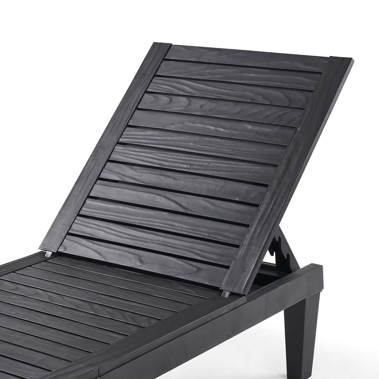 Hearth & Harbor Outdoor Chaise Lounge Set of 2, Black photo 5