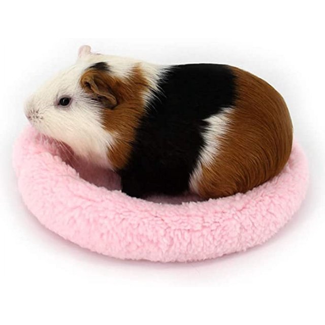 Cama cálida para mascotas con almohadilla suave de terciopelo para dormir para hámster, erizo, ardilla, M
