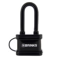 thumbnail image 1 of Candado de Acero Laminado BRINKS Negro resistente a la intemperie con Grillete de 2 Pulgadas, 1 of 9