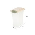 thumbnail image 6 of IRIS USA 13 Lbs / 15 Qt WeatherPro Airtight Pet Food Storage Container, for Dog Cat Bird and Other Pet Food Storage Bin, Pet Supplies, Keep Fresh, BPA Free, Clear/Almond, 6 of 6