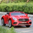 thumbnail image 3 of Tobbi 12V Kids Ride On Car Licensed Mercedes-Benz Electric Battery Toy with Remote Control MP5,Red, 3 of 10