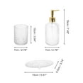 thumbnail image 2 of Unique Bargains 1 Set Reusable Waves Bathroom Accessories Kit Clear Glass, 2 of 4