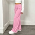 thumbnail image 5 of ITSAME Girls High Waisted Sweatpants Wide Leg Relaxed Fit Solid Color Fall Athletic Casual Joggers Pink Size 5T, 5 of 10