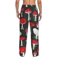 thumbnail image 3 of Balery Red Mushrooms print Men's Pajama Pants,Ultra Lightweight Pjs,Lounge Pant-Medium, 3 of 9