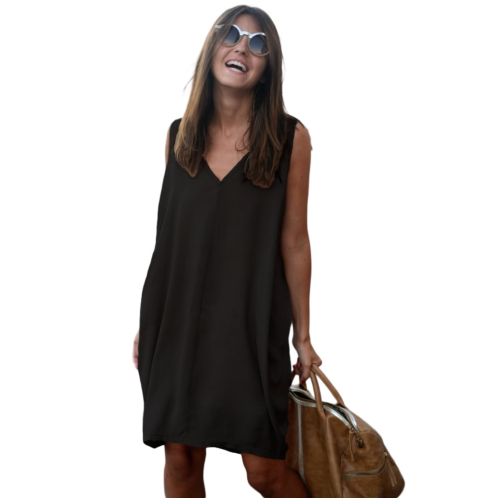 v neck t shirt dress plus size