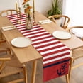 thumbnail image 3 of Nautical Anchor Table Runner - 36 Inch Long, Kitchen Dining Table Runner Dresser Scarves, Red White Geometric Horizontal Stripes Farmhouse Decor for Coffee Tables Wedding Party Banquet, 3 of 8