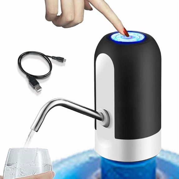Koudindg 5 Gallon Water Dispenser Automatic contactless Electric Portable Drinking Water Bottle Pump,Smart USB Charging, for Camping Rechargeable 5 Gallon jug Pump (Black)