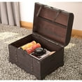 thumbnail image 4 of Antique Style Black Wooden Steamer Trunk, 4 of 7