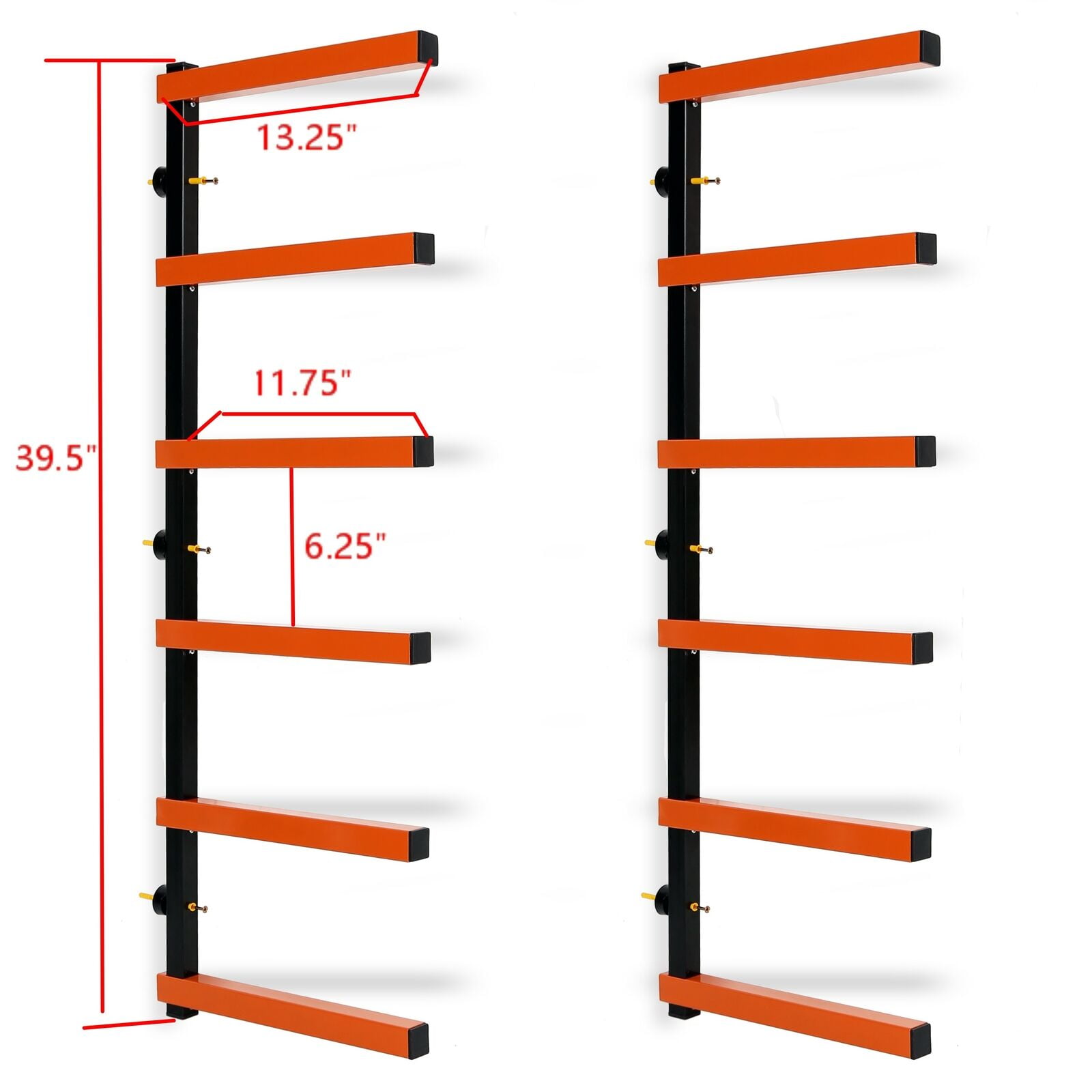 6 shelf lumber storage rack wall mounted steelwood pipes rack 660lb new walmart com