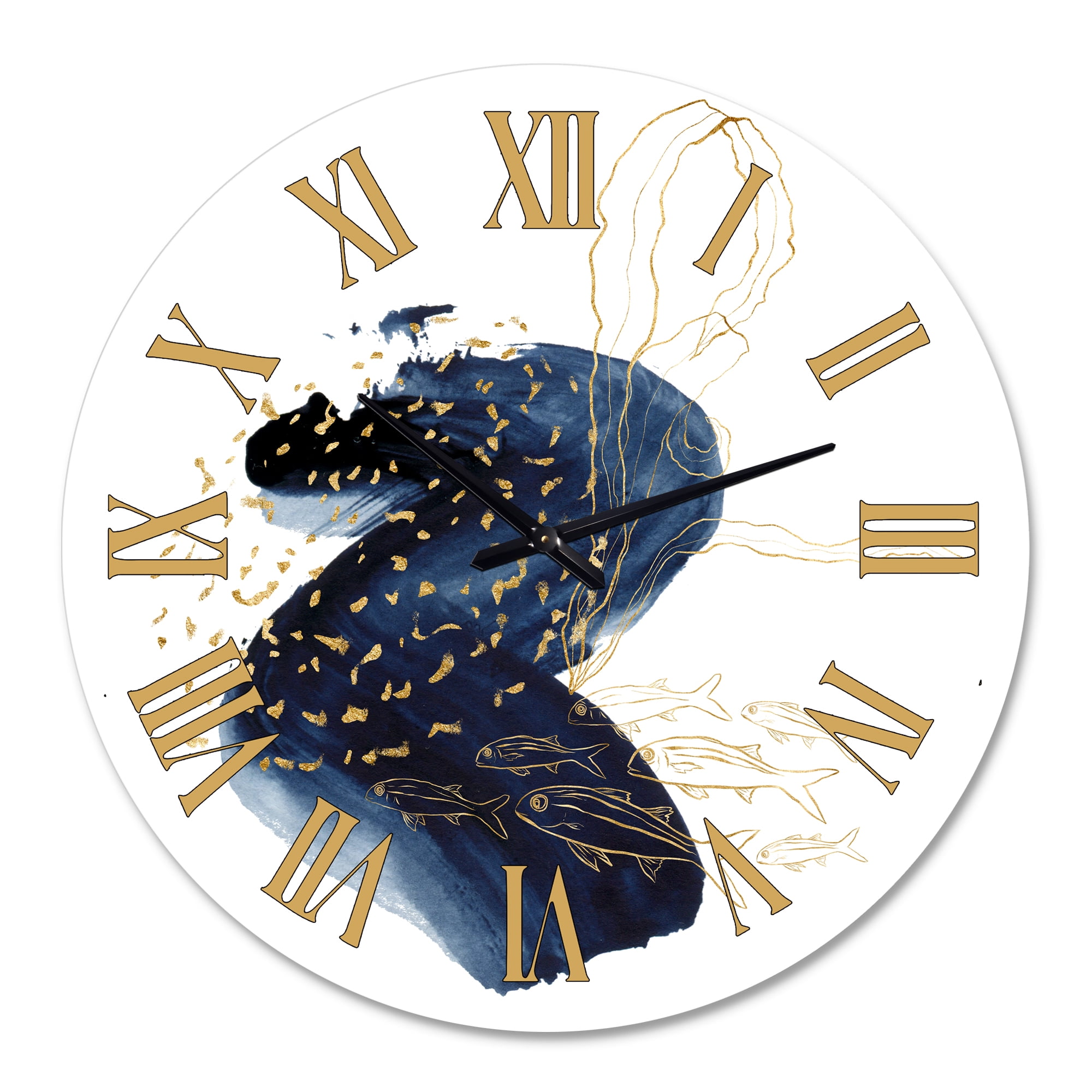 Designart 1 in Quartz Farmhouse Wall Clock