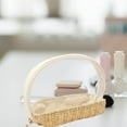 thumbnail image 3 of Bolsa de maquillaje pequeña resistente al agua, bolsa de maquillaje para mujer, bolsa de cosméticos de viaje Beige, 3 of 8