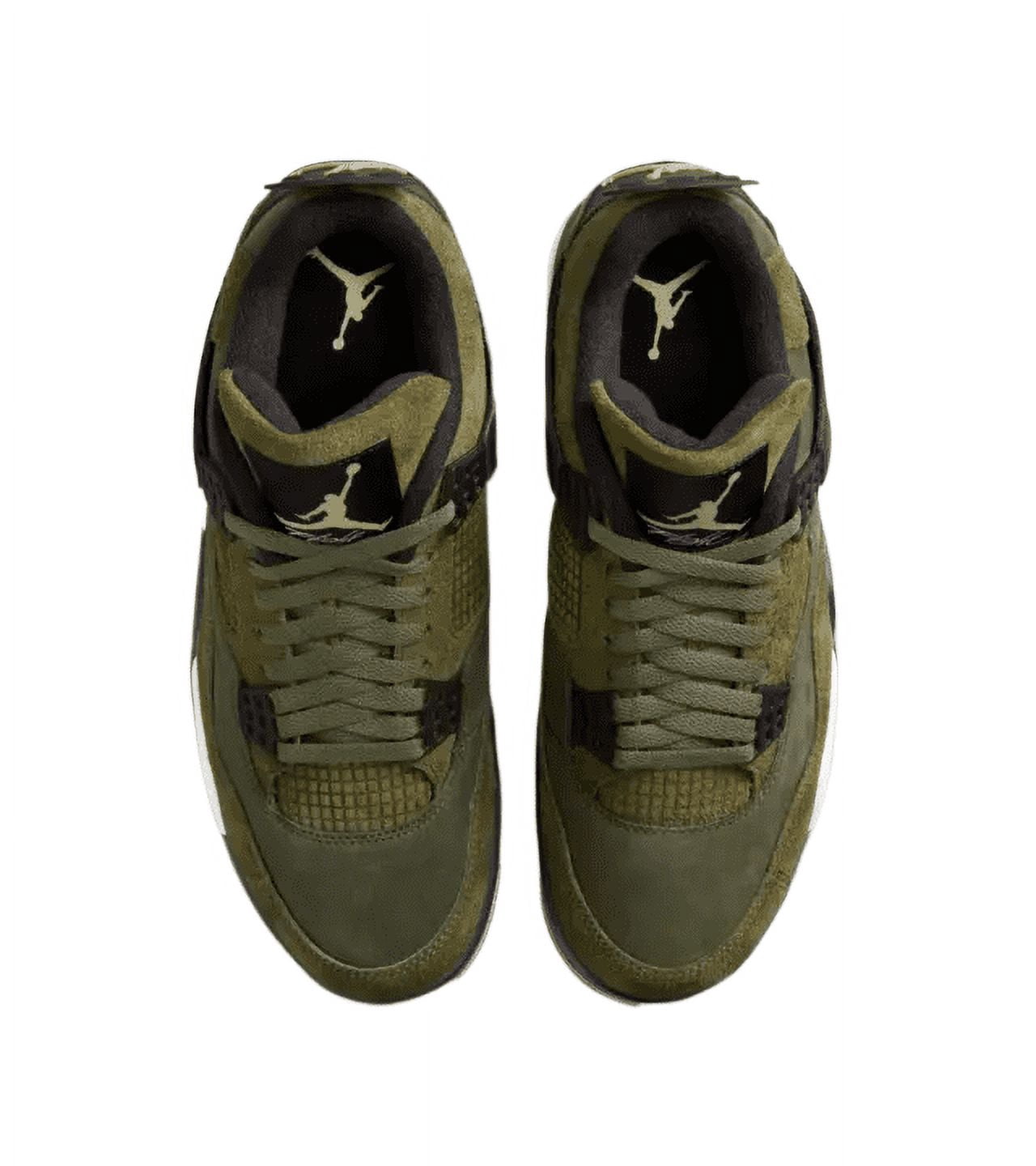 Air Jordan 4 Retro SE Craft GS, Medium Olive Canvas, Pale Vanilla 