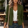 thumbnail image 5 of Qiggri Women's Cropped Blazer 2 Button Notched Lapel Jacket Casual Long Sleeve Slim Fully Lined Office Business Work Suit Coat M, 5 of 9