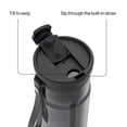 thumbnail image 3 of Contigo DualSip Leakproof Plastic Reusable Water Bottle with Carrying Strap, Black/Clear, 24 oz, 3 of 7