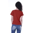 thumbnail image 3 of Moomaya Womens Round Neck T-shirt Short Sleeve Sequin Patch Pocket Tee Top - IS, 3 of 6