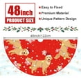 thumbnail image 3 of Christmas Tree Skirt Red Tree Skirts Golden Retriever Yellow Lab Xmas Tree Skirt Tree Mat 48 Inch Dog Winter Christmas Decorations for Home, 3 of 6